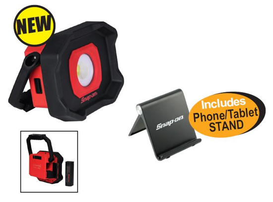 Snap-on XXAUG106 1100 Lumen Rechargeable Mini Work Light includes Phone / Tablet STAND