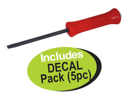 Snap-on  XXSEP106 Straight Blade Striking Prybar (250mm) Red Handle Includes DECAL  Pack (5pc)