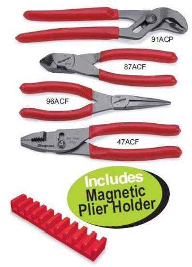 Snap-on  XXOCT131 Plier Set (4pc) Includes Magnetic Plier Holder