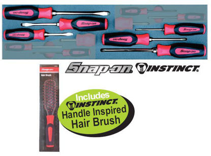 Snap-on XXMAR221 Screwdriver Set (6pc) Supplied in Foam Includes Instinct Handle Inspired Hair Brush