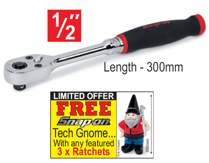 Snap-on XXJUL209 1/2" Soft Grip Quick Release - FREE Snap-on Tech Gnome with purchase of 3 featured racthets