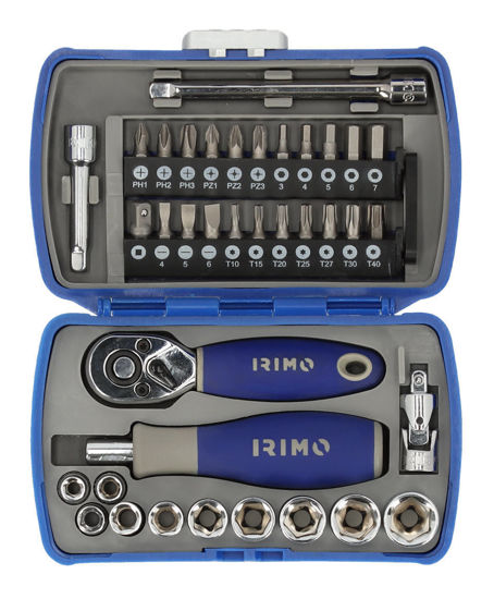 Irimo - R109-37-4 - 1/4" Sockets and Bit Mini Set; 37 Pc