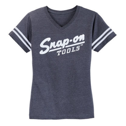 Snap-on Clothing - SNP2066-2XL - Ladies V-Neck Navy T-Shirt