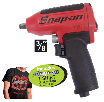 Snap-on XXOCT280 3/8" Air Impact Gun Includes Snap-on T-SHIRT