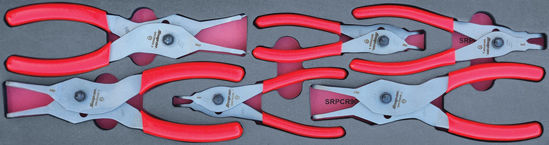 Snap-on - MOD.807SH45S - Push-Button Int/Ext Convertible Circlip Pliers Set; 6Pc