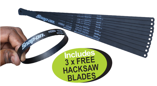 Snap-on XXNOV218 Shatterproof Hacksaw Blades (10 pk) Includes 3 x FREE HACKSAW BLADES