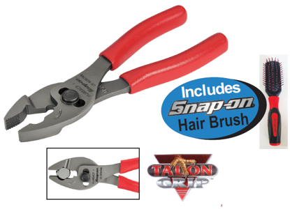 Snap-on FlankJaw™ Slip-Joint Plier (150mm) with Snap-on Hair Brush – Precision and Power