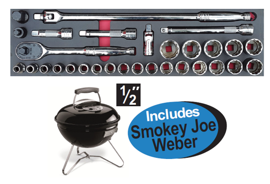 Snap-on 1/2" Socket & Accessories Set with Smokey Joe Weber – Professional and Versatile