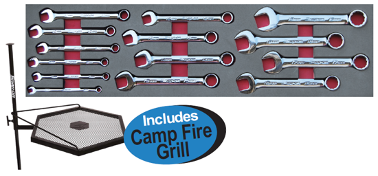 XXDEC203 Snap-on Short Combination Spanner Set with Camp Fire Grill – Durable and Precise