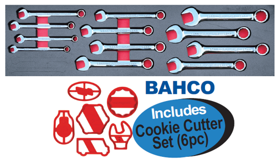 XXDEC220 Snap-on Blue Short Combination Spanner Set with Cookie Cutter Set – Durable and Stylish