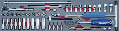 Snap-on Blue - MOD.236SH45S - 1/4" Sockets & Accessories Set with Turbo T-Speeder; 56Pc - Imperial