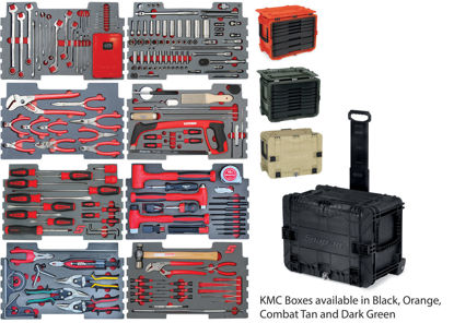 Snap-on - KMC18AVTKAV-$ - 200Pc Aircraft Maintenance and Avionics Tool Set supplied in Foam Inserts with All Weather Composite 8Drw Tool Chest