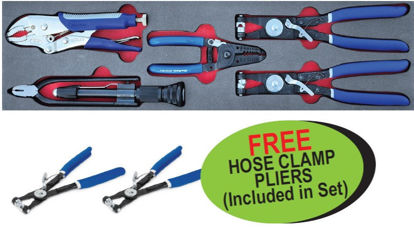 Buy Plier Set - Various in Foam Control Insert + Free Hose Clamp Pliers with code XXAPR103