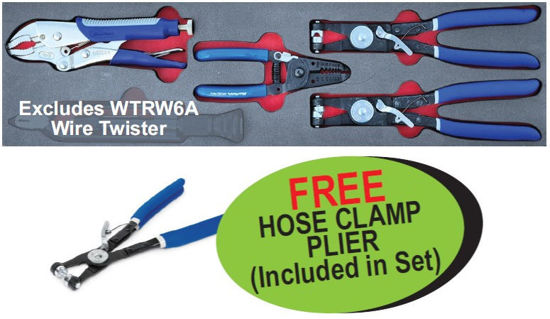 Buy Plier Set - Various in Foam Control Insert + Free Hose Clamp Plier with code XXAPR104