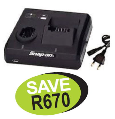 Snap-on Dual Bay Battery Charger – 18V & 14.4V